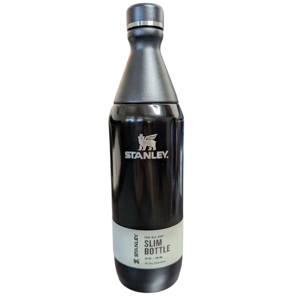 Stanley The All Day Slim Bottle 20 oz Black Water Bottle New With Tags